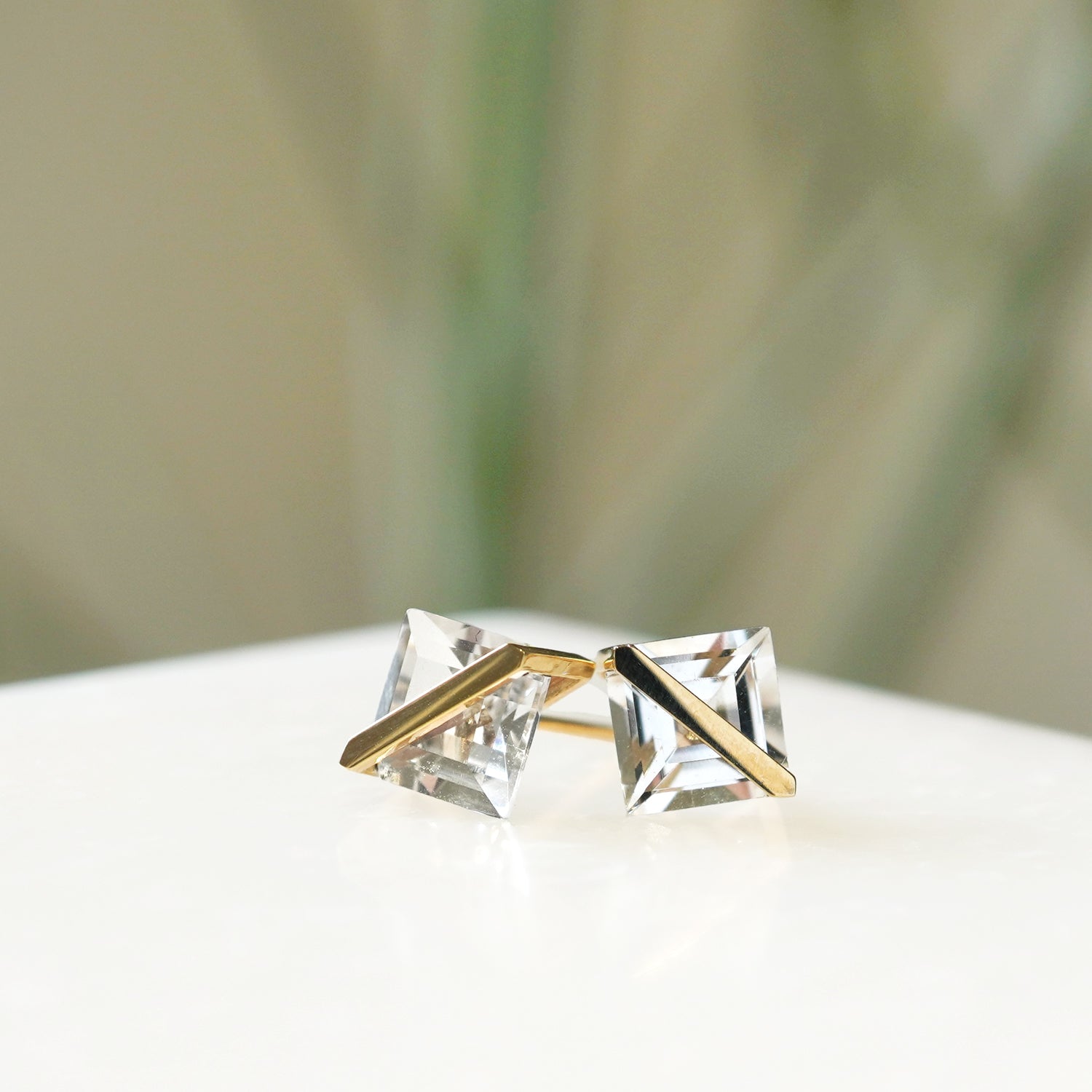 BAND EARRING QUARTZ #2940