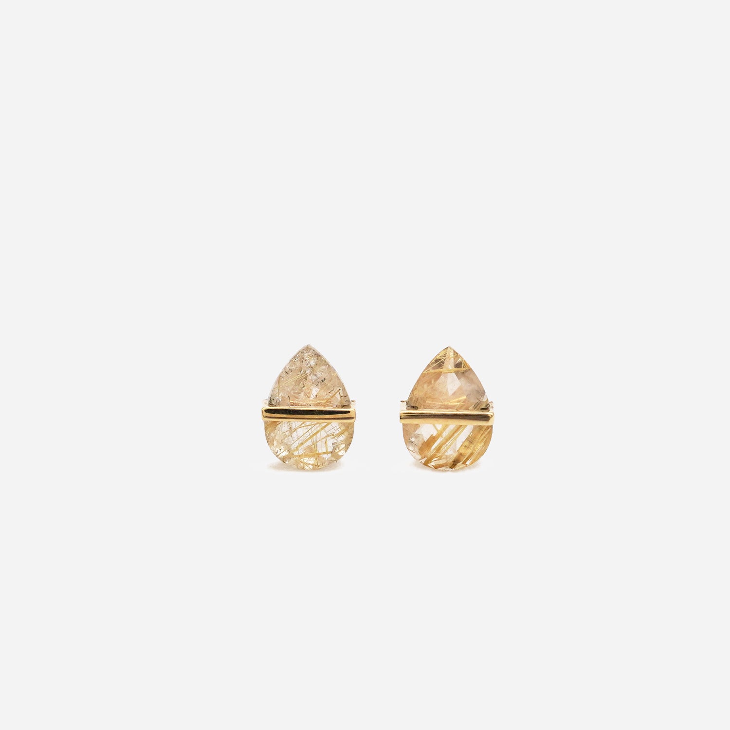 BAND EARRINGS RUTILELATED QUARTZ #2774