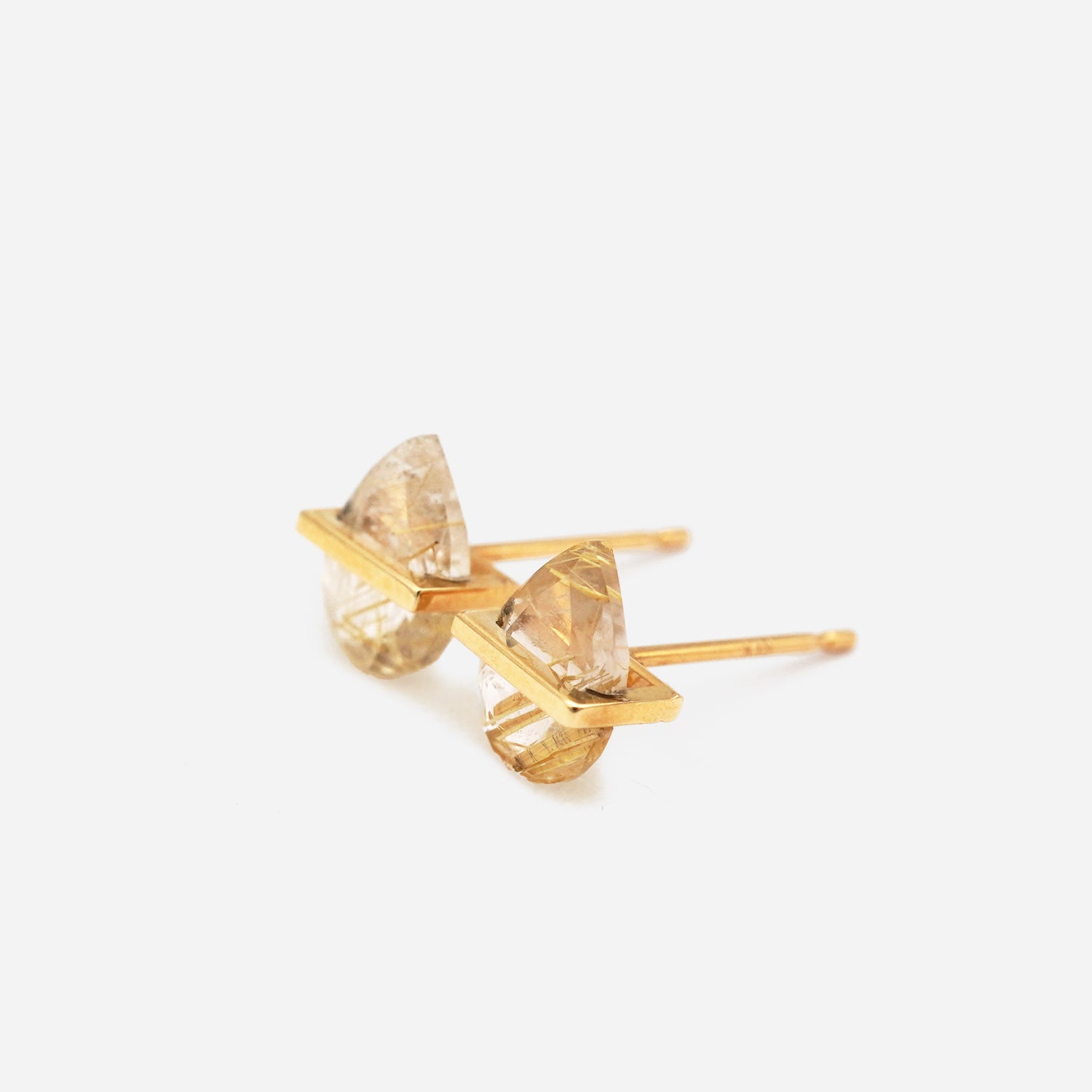 BAND EARRINGS RUTILELATED QUARTZ #2774