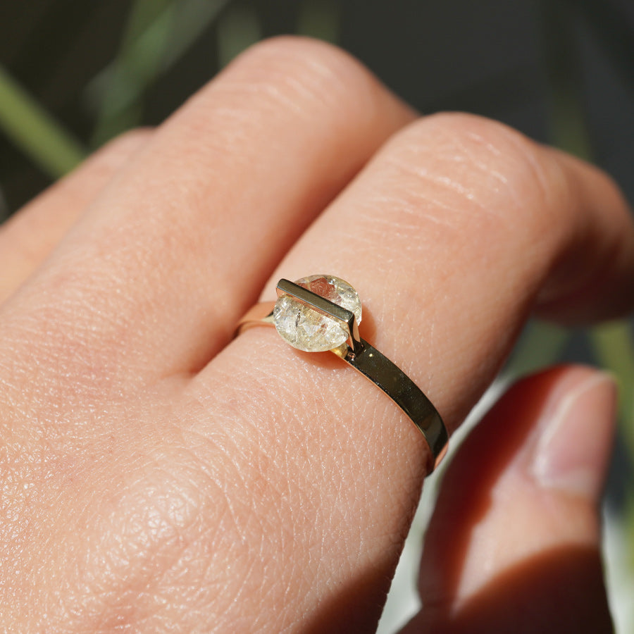 BAND RING RUTILELATED QUARTZ #2409