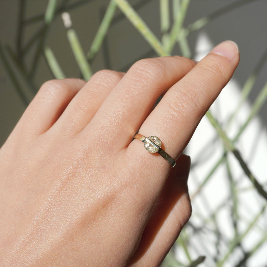 BAND RING RUTILELATED QUARTZ #2409