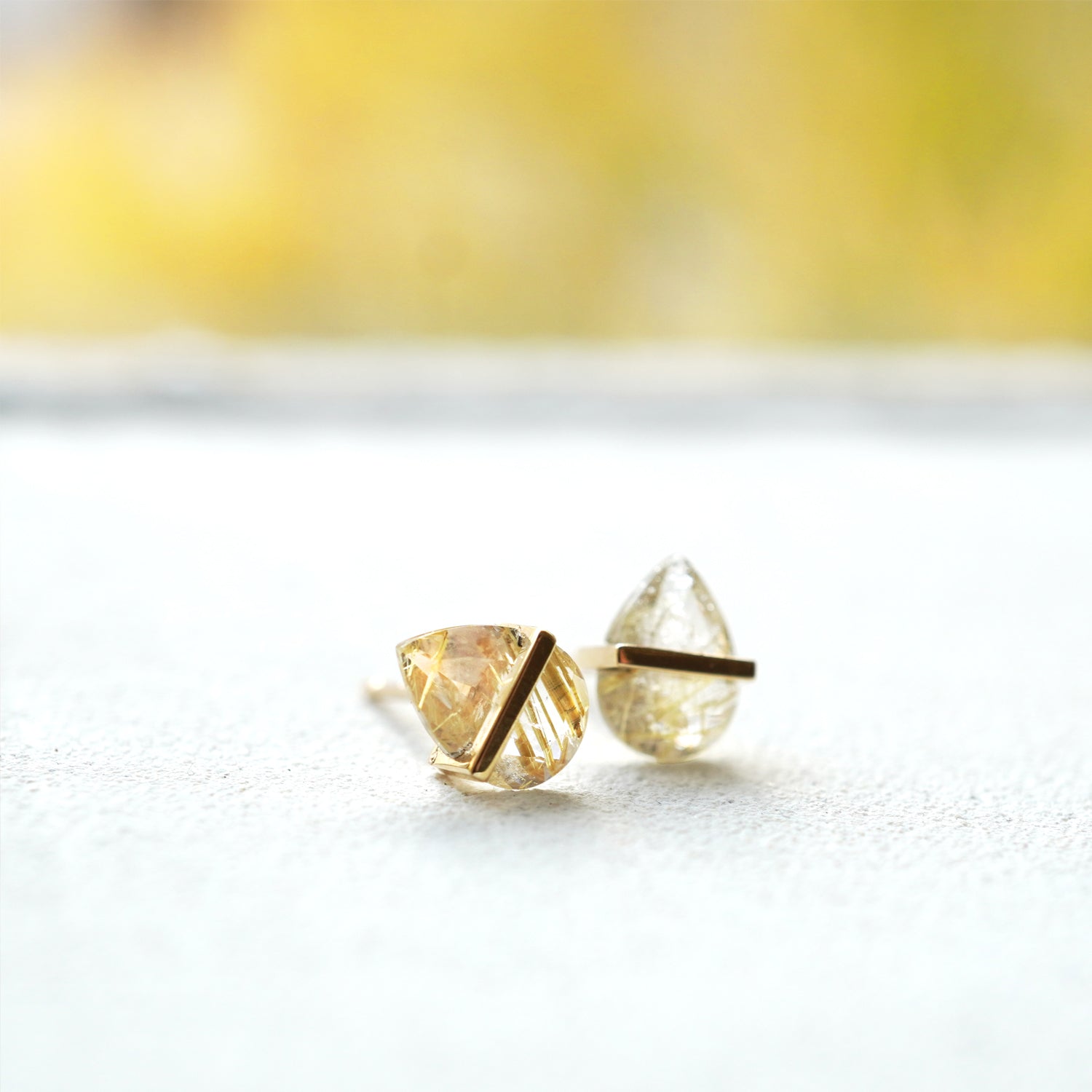 BAND EARRINGS RUTILELATED QUARTZ #2774