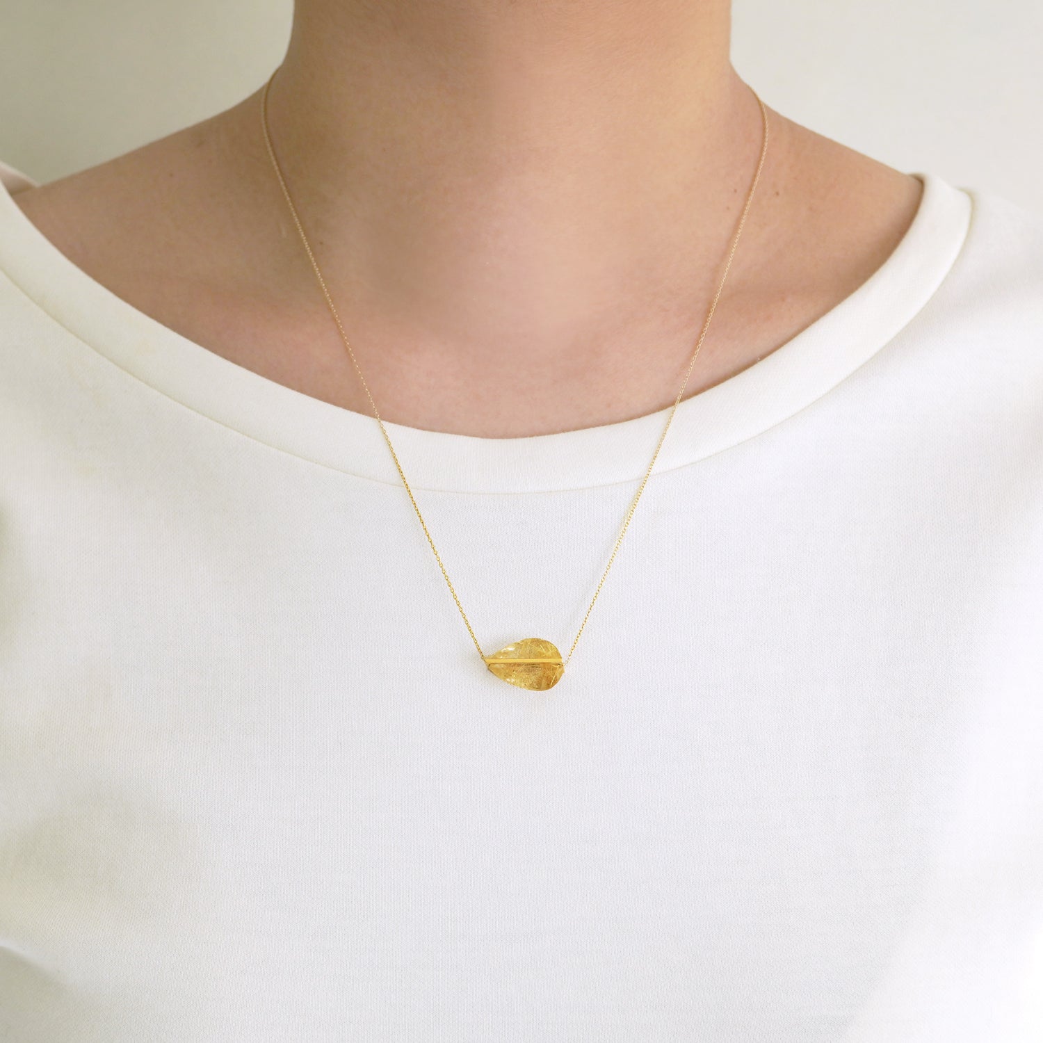 BAND NECKLACE RUTILELATED QUARTZ #2787