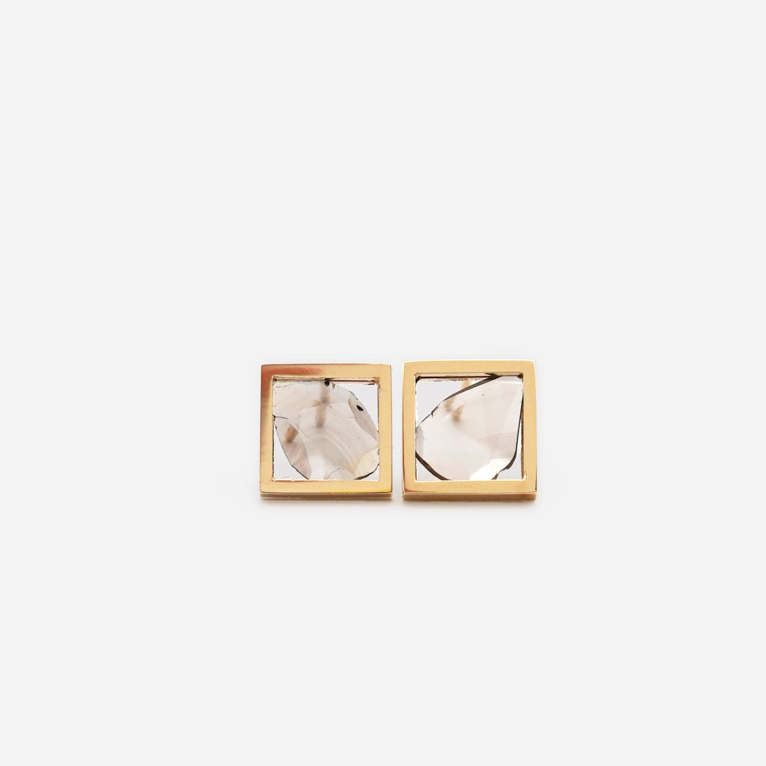 FRAME DIAMOND EARRINGS NATURAL #2479