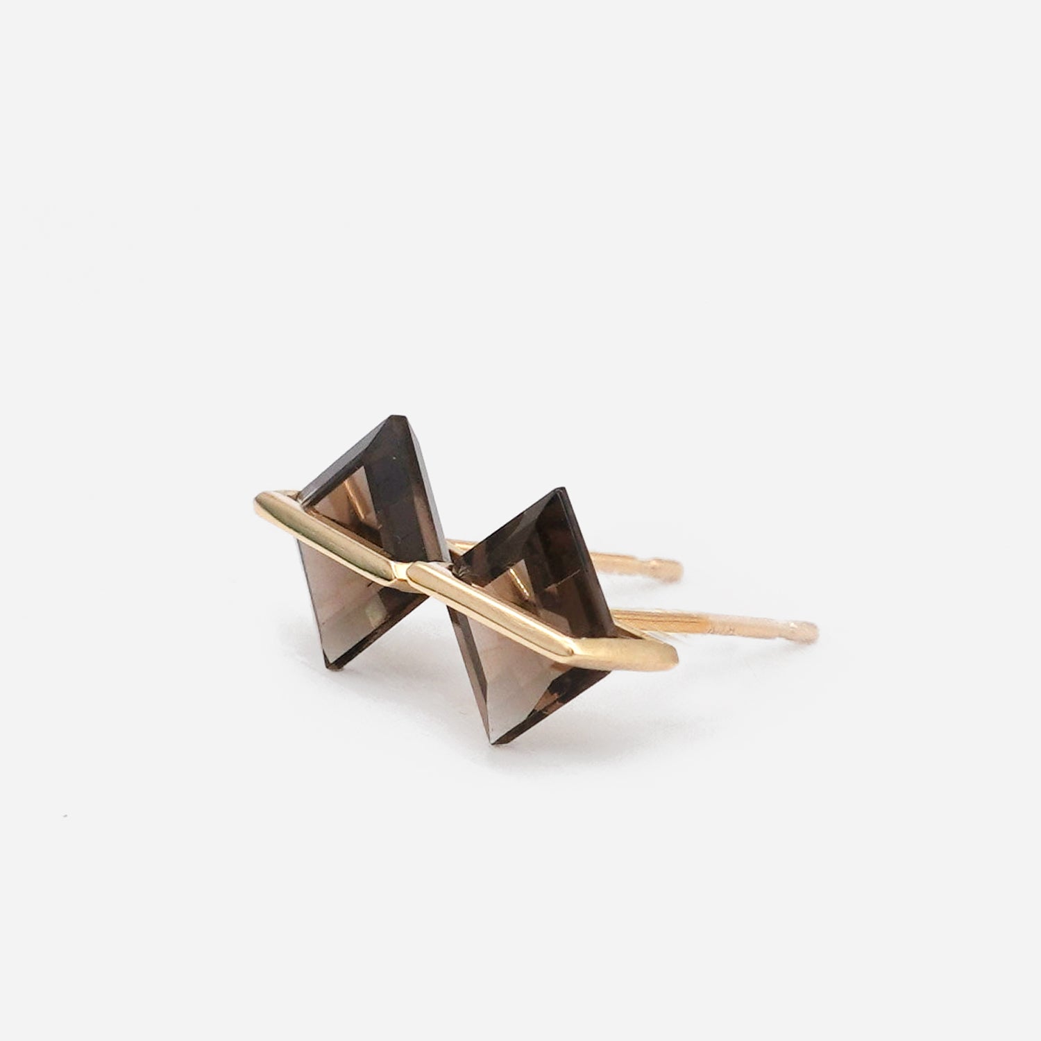 BAND EARRING SMOKY QUARTZ #2560
