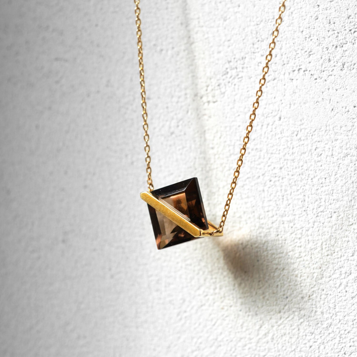 BAND NECKLACE SMOKY QUARTZ #2606