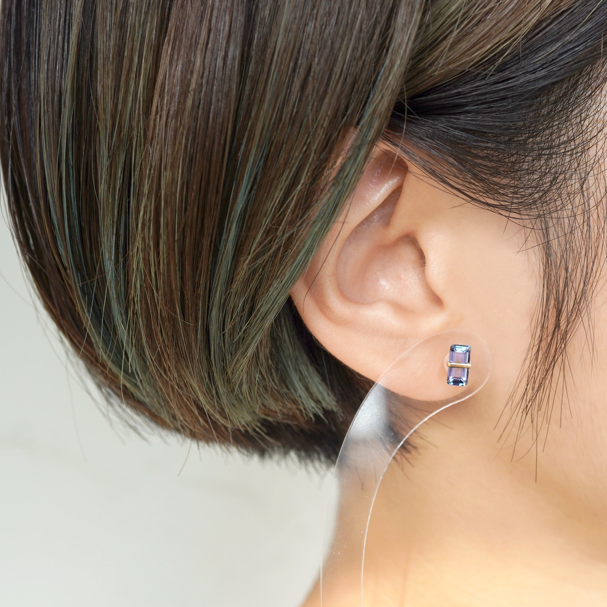 BAND EARRINGS TANZANITE #2252