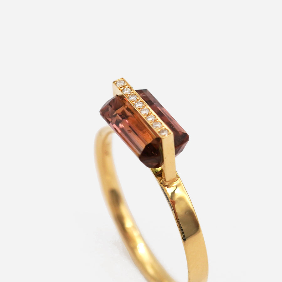 BAND RING TOURMALINE+DIAMOND #2623