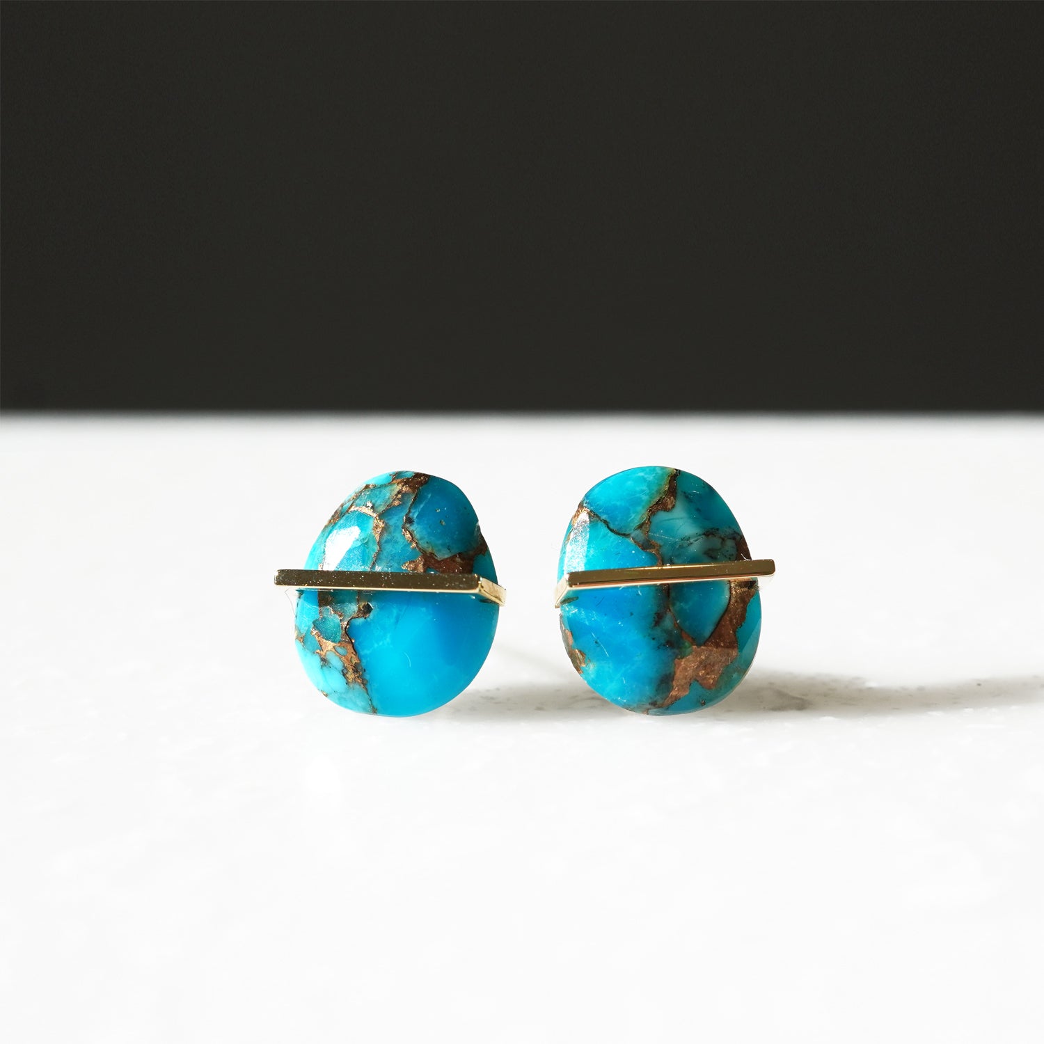 BAND EARRING TURQUISE #2777