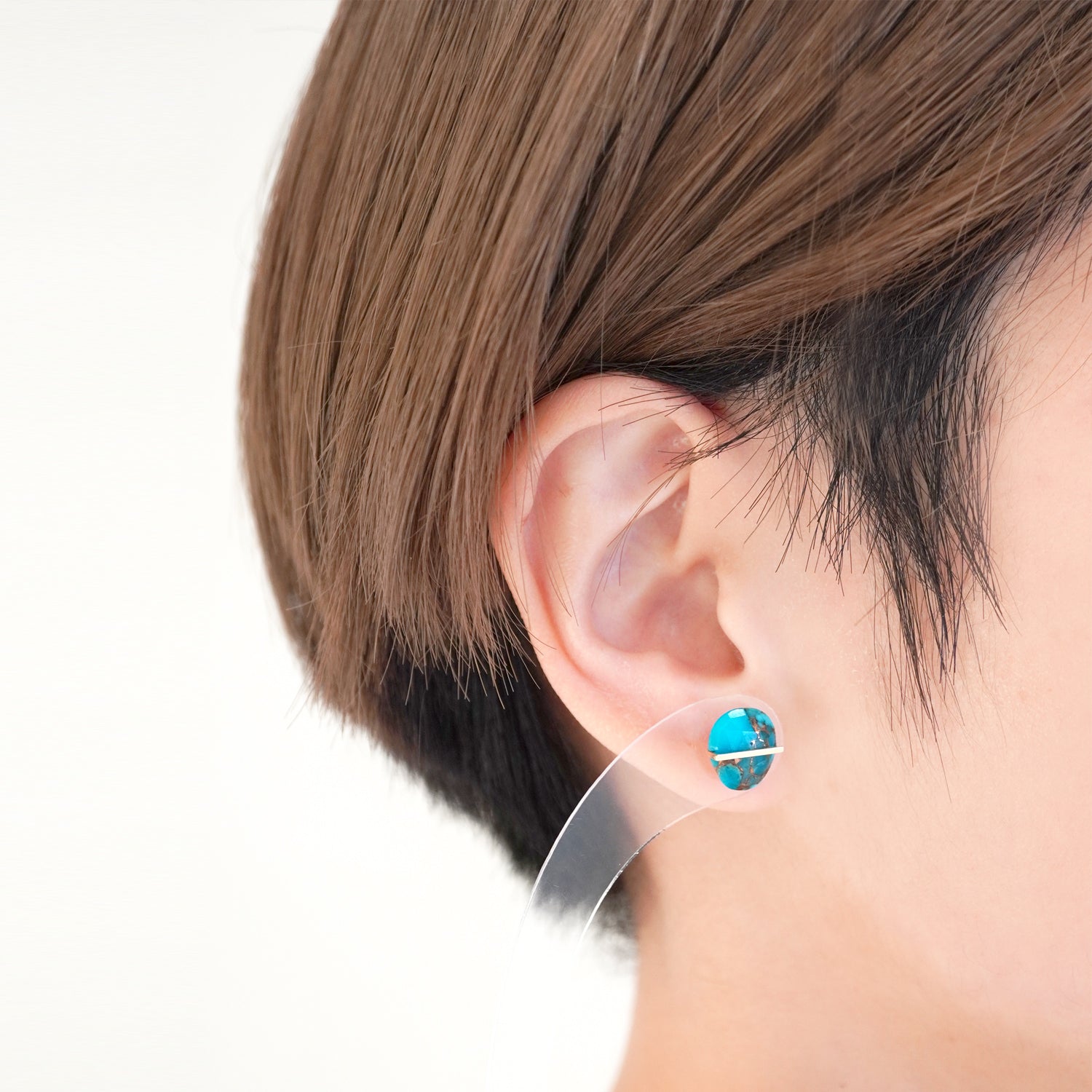 BAND EARRING TURQUISE #2777