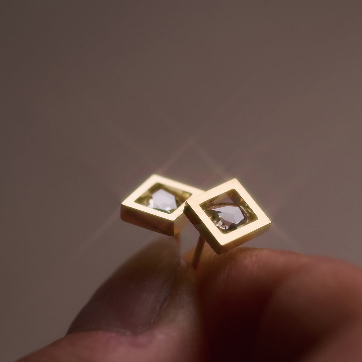 FRAME DIAMOND EARRING #4036