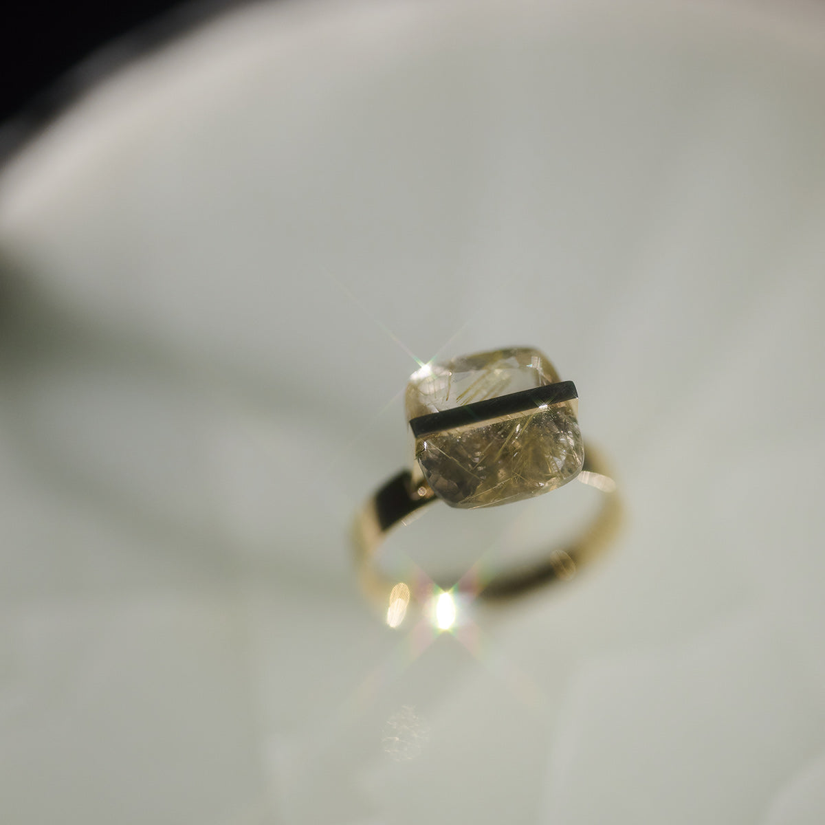 BAND RING RUTIL QUARTZ#4016
