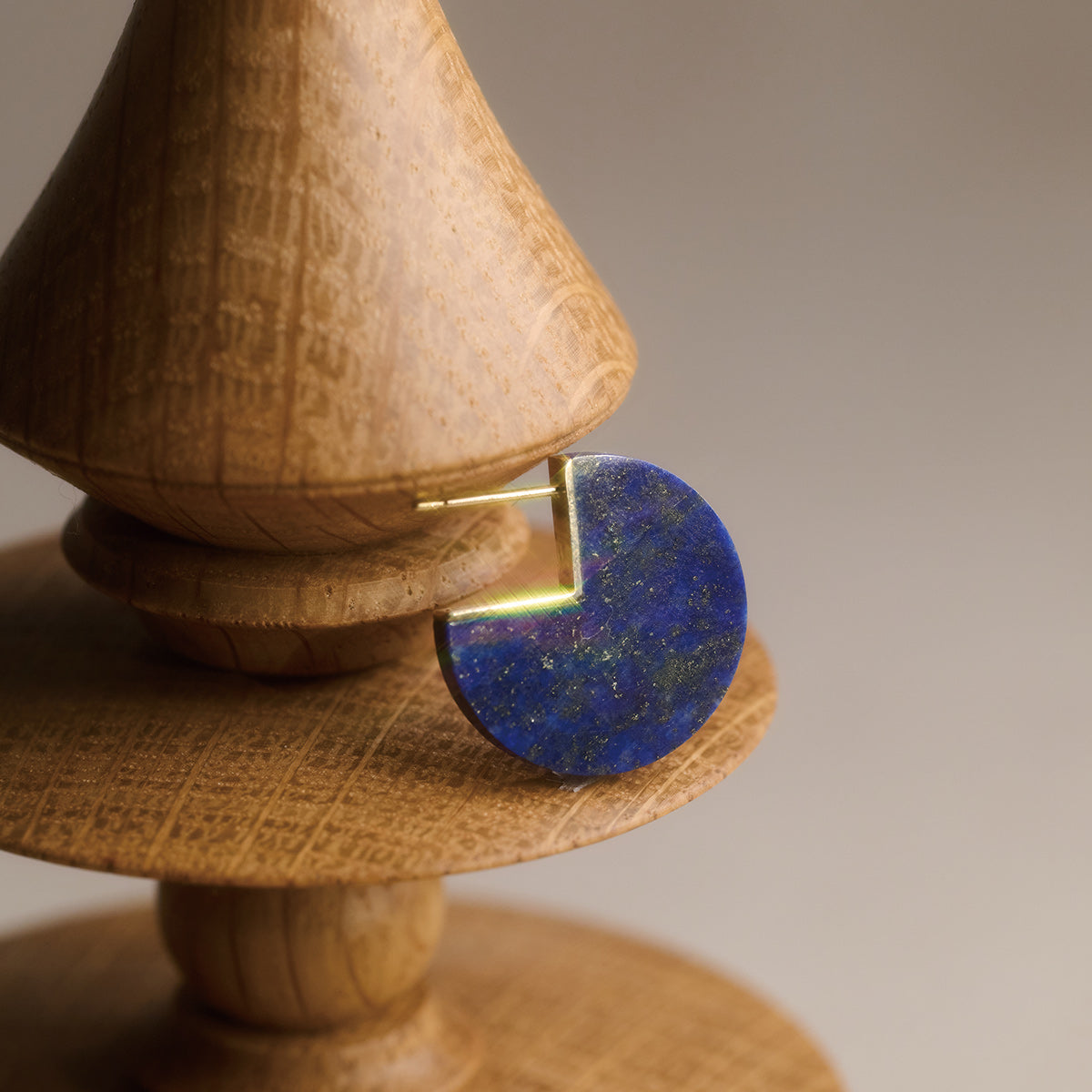 SLICE MINI EARRINGS SINGLE LAPISLAZURI #4039