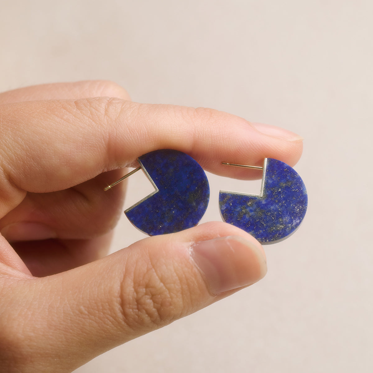 SLICE MINI EARRINGS SINGLE LAPISLAZURI #4039