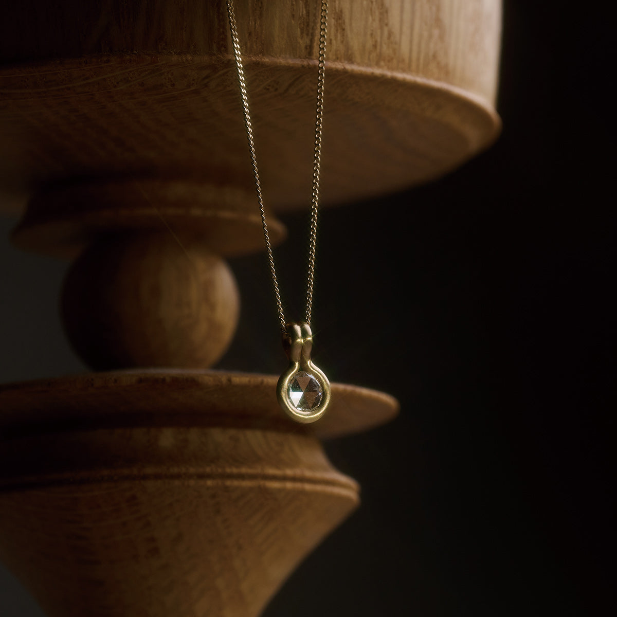 ROUND DIAMOND NECKLACE 4mm #3776