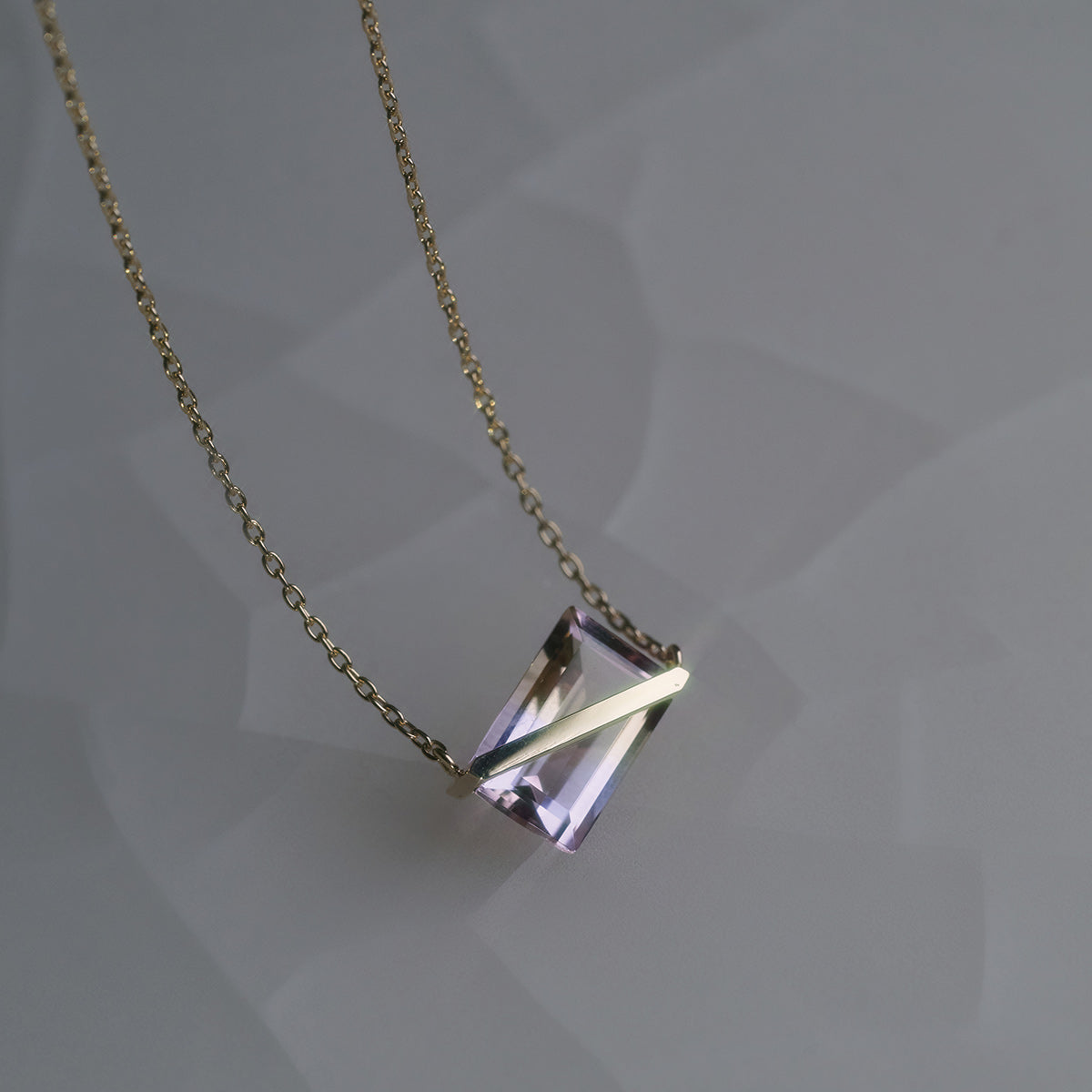 BAND NECKLACE AMETRINE #4011