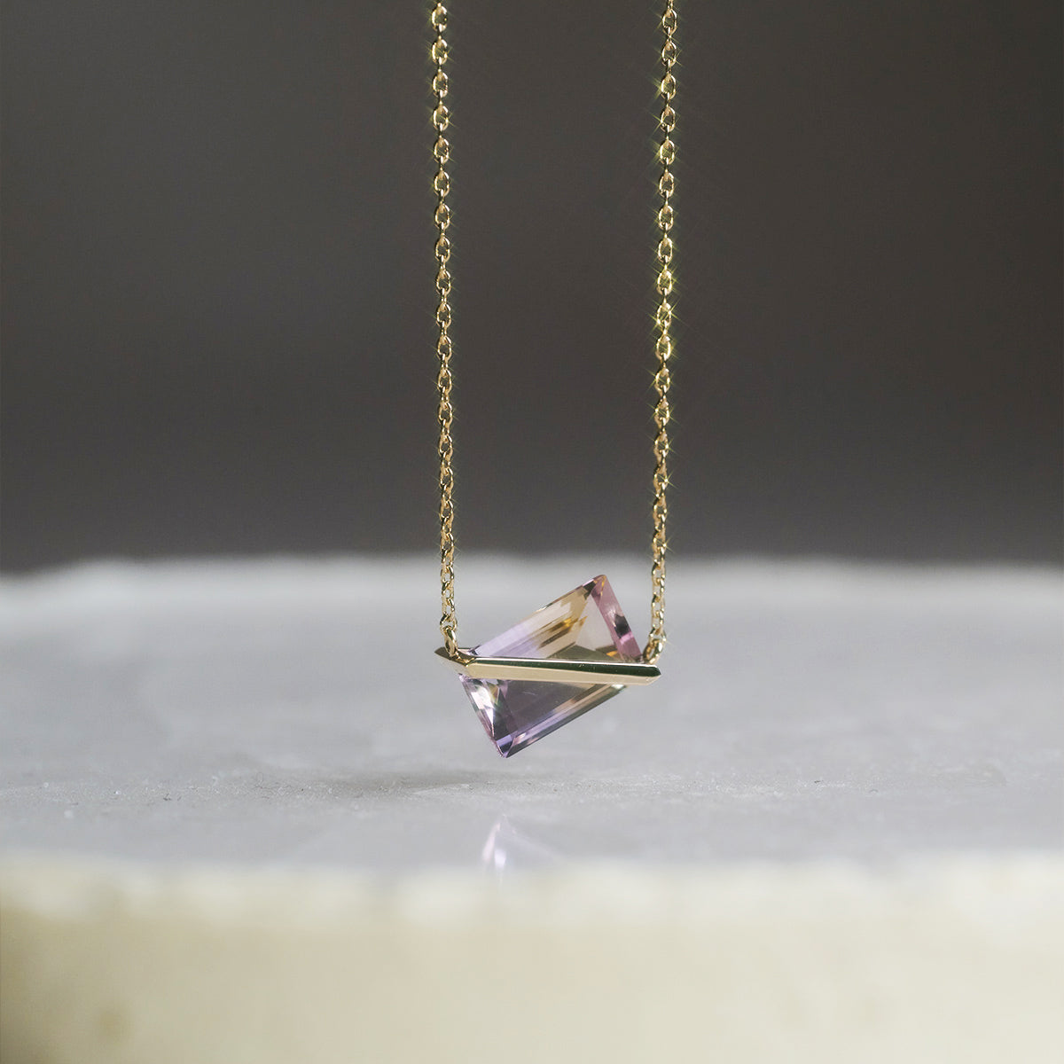 BAND NECKLACE AMETRINE #4011