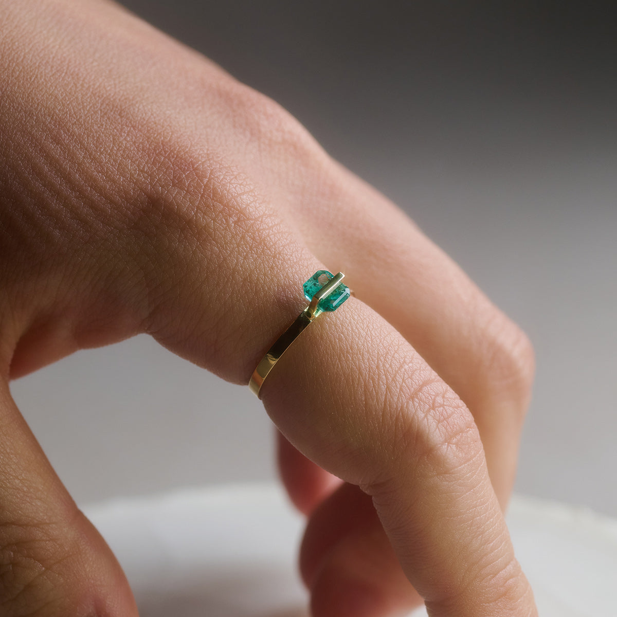 BAND RING EMERALD#3881