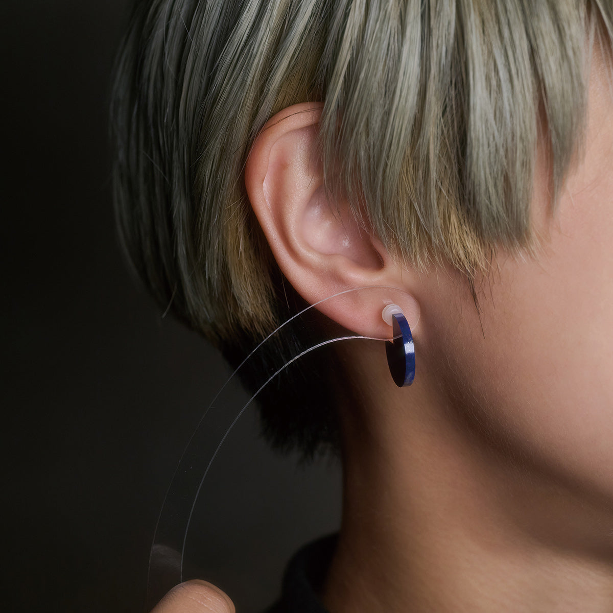 SLICE MINI EARRINGS SINGLE LAPISLAZURI #4040