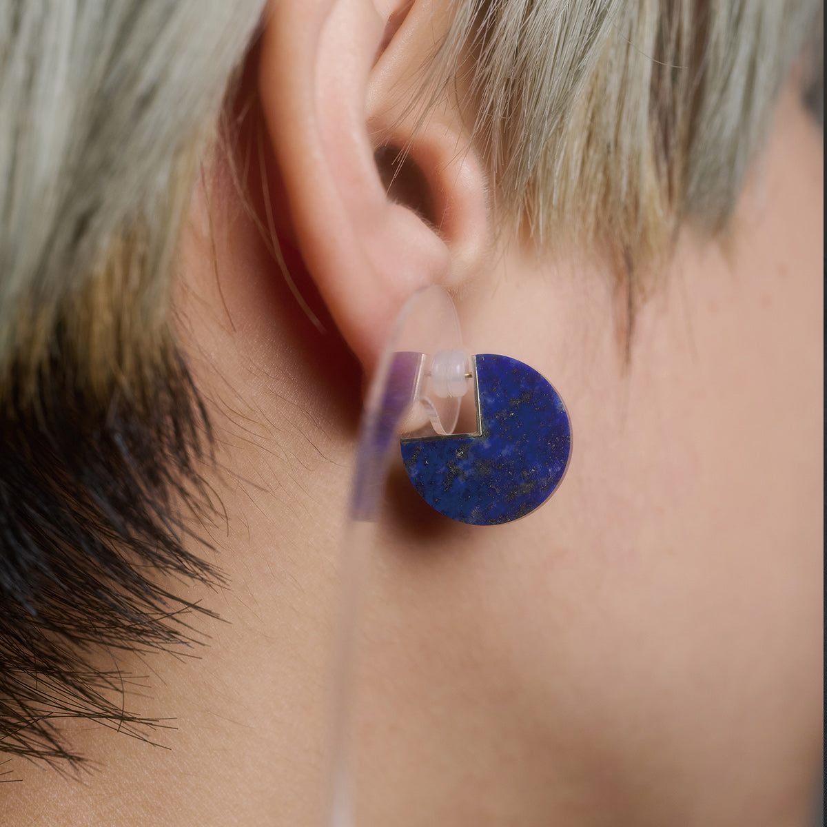 SLICE MINI EARRINGS SINGLE LAPISLAZURI #4040