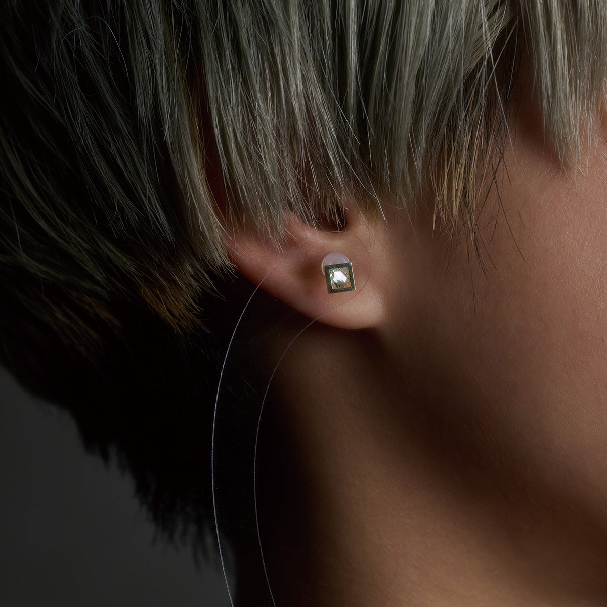 FRAME DIAMOND EARRING #4036