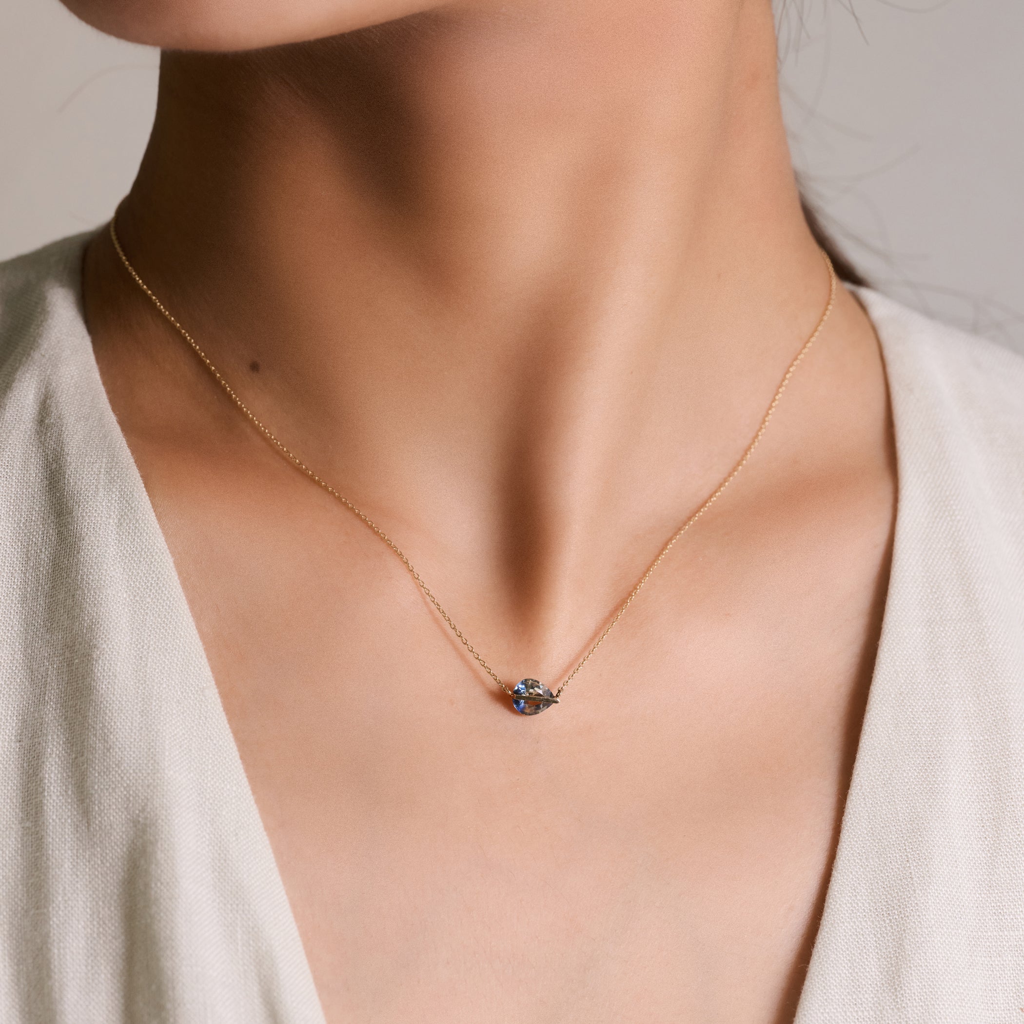 BAND SAPPHIRE NECKLACE #4305