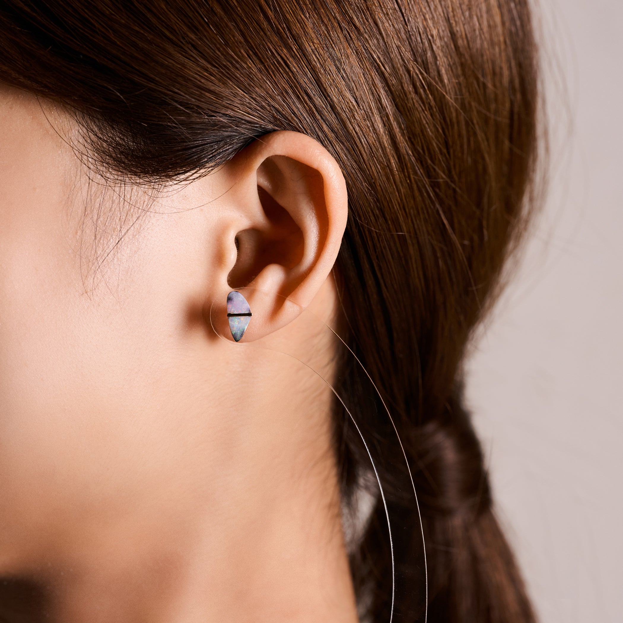 BAND EARRING BOULDER OPAL#4291