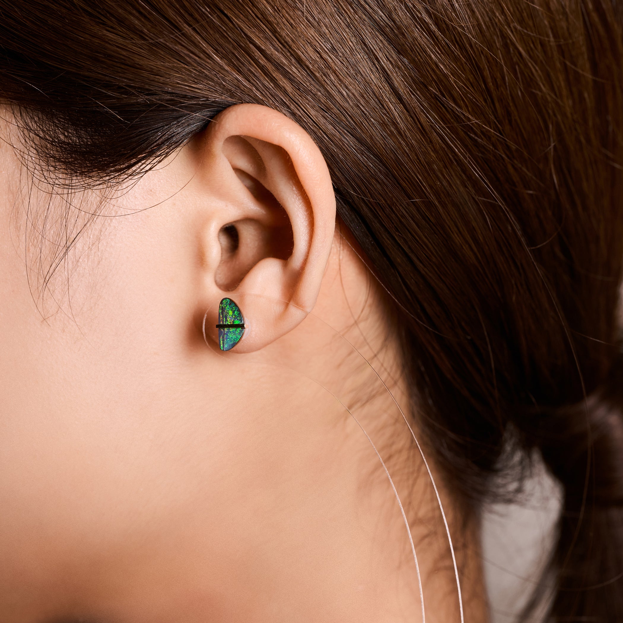 BAND EARRING BOULDER OPAL#4293