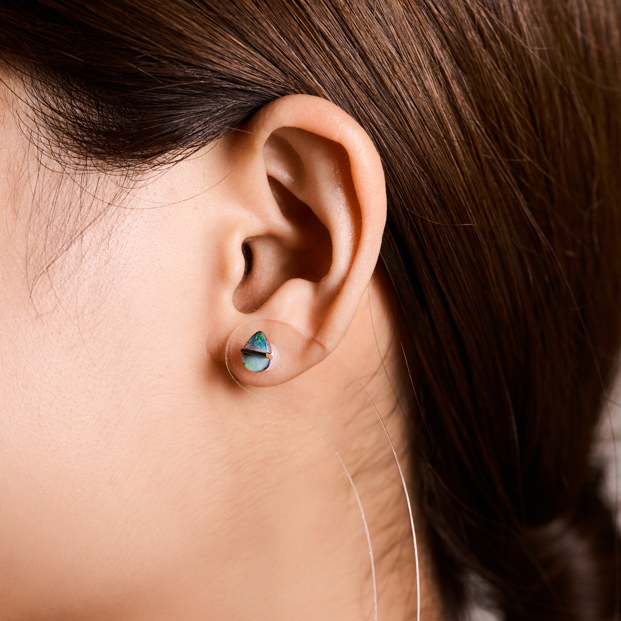 BAND EARRING BOULDER OPAL#4296