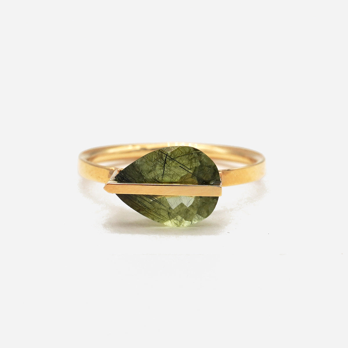 BAND RING RUTIL PERIDOT#4003