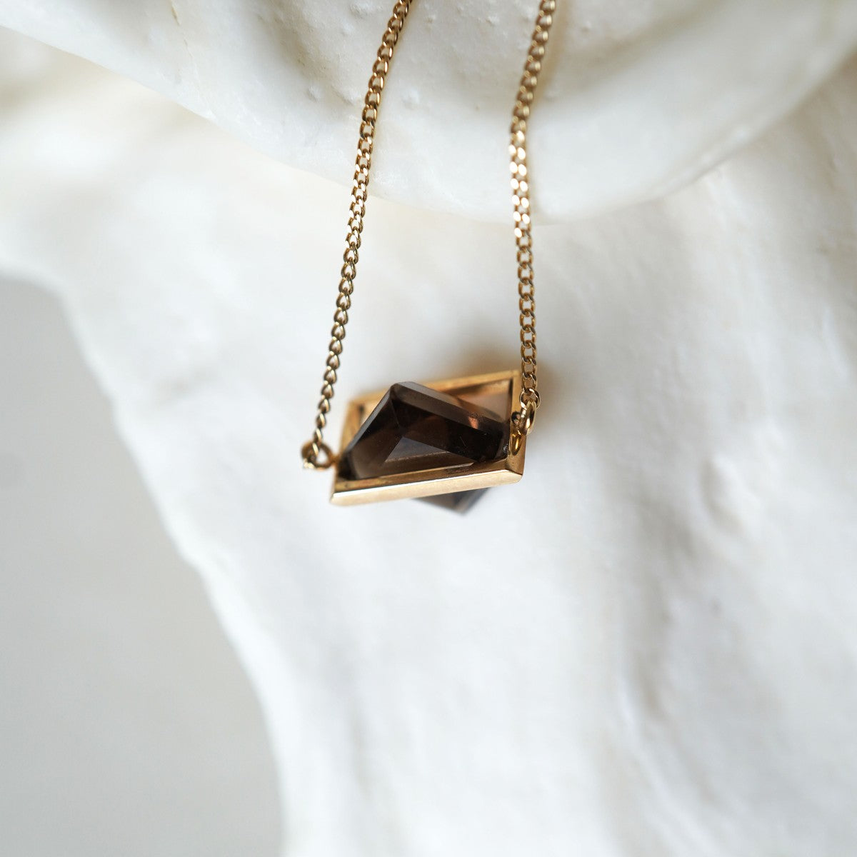 BAND NECKLACE SMOKY QUARTZ#3734januka jewelry