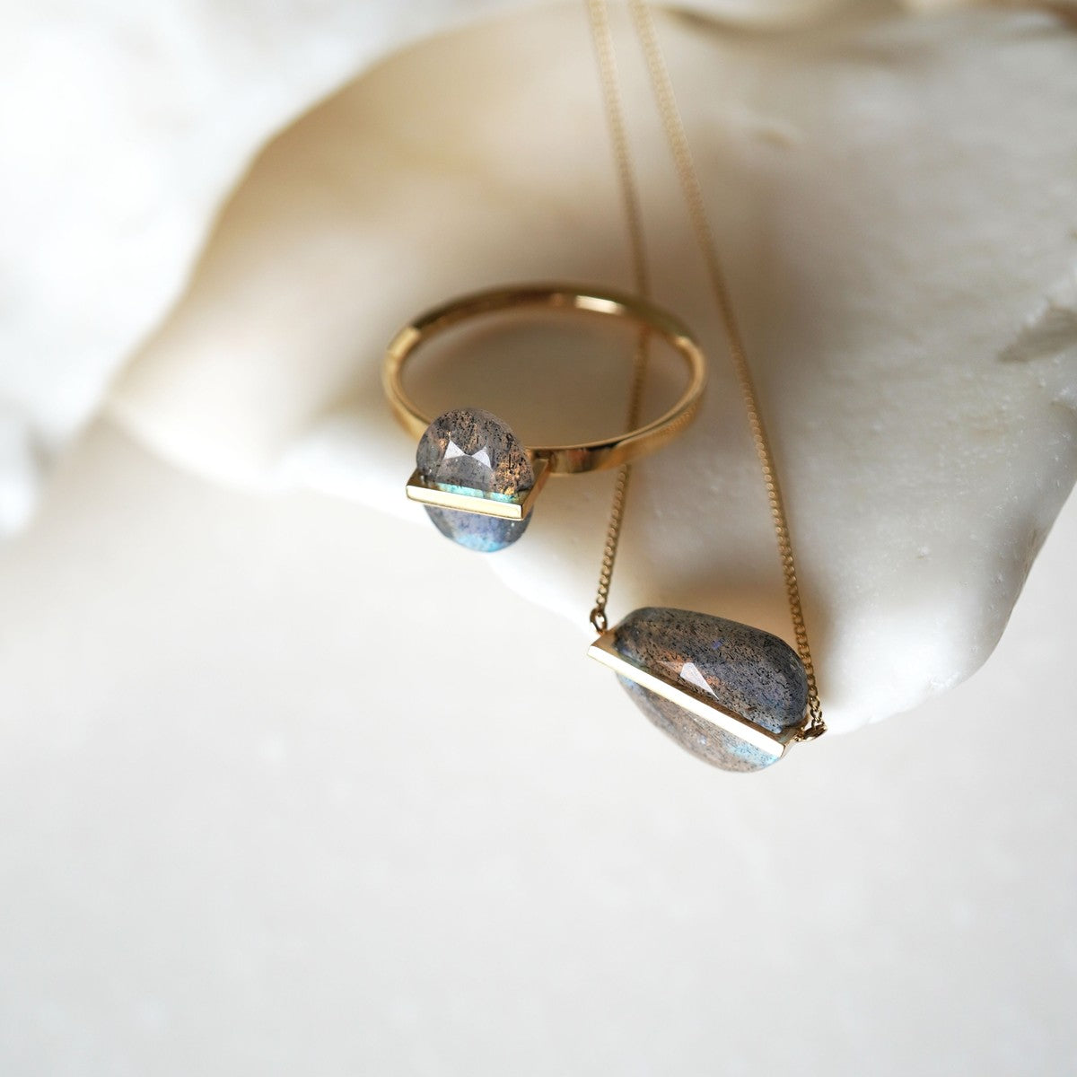 BAND NECKLACE LABRADORITE #4223