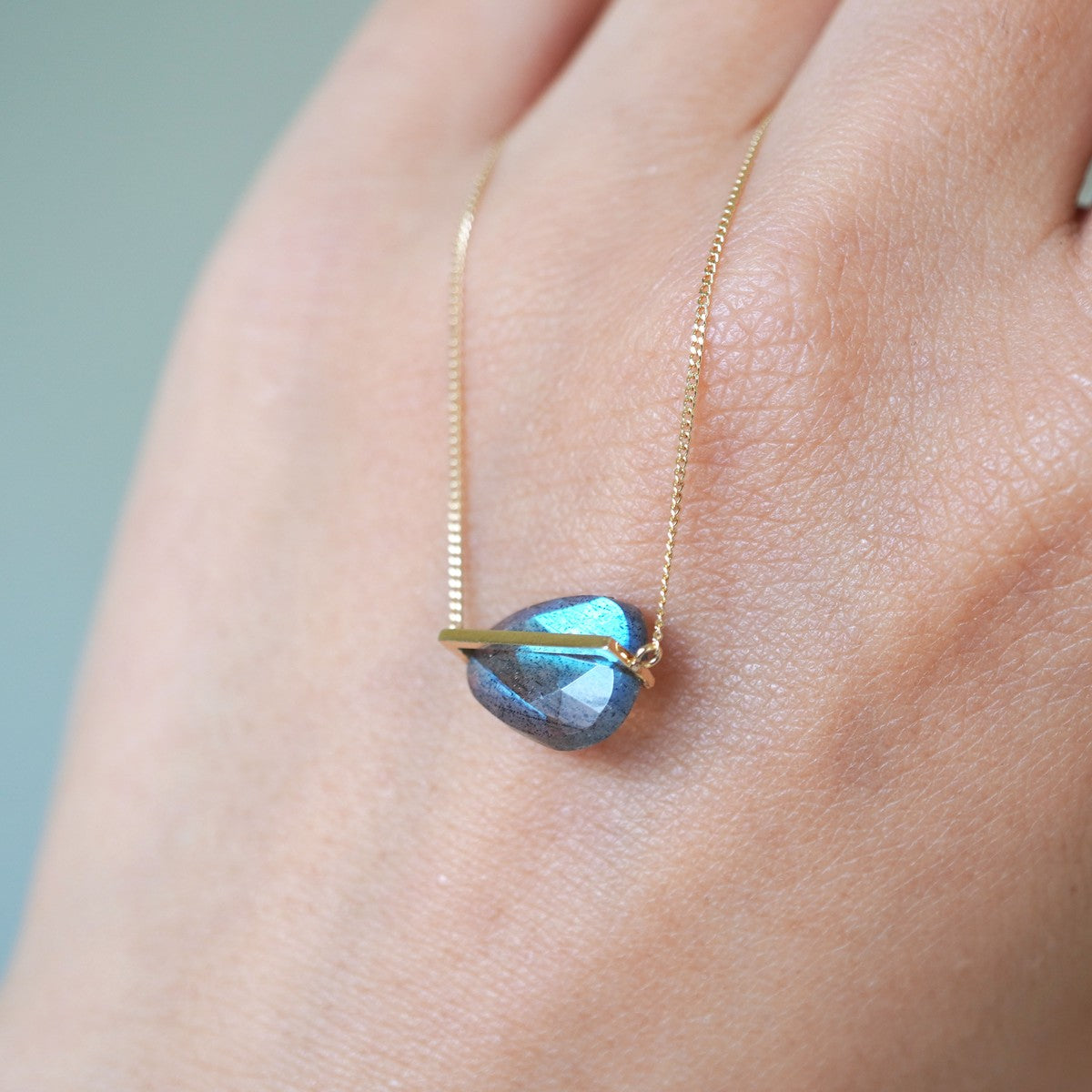 BAND NECKLACE LABRADORITE #4223