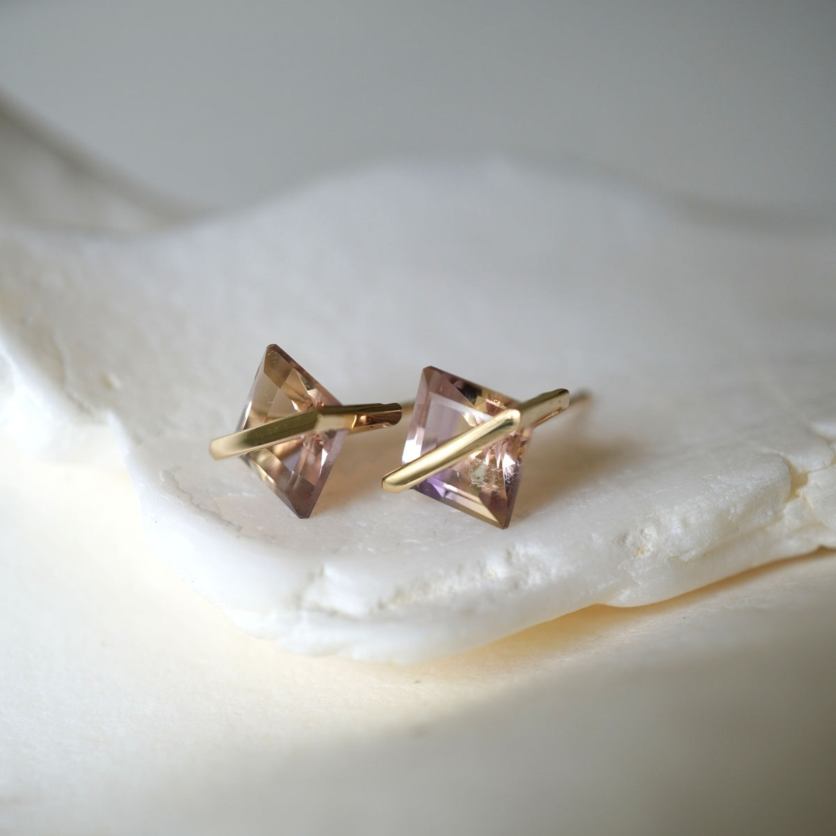 BAND EARRINGS AMETRINE #4191