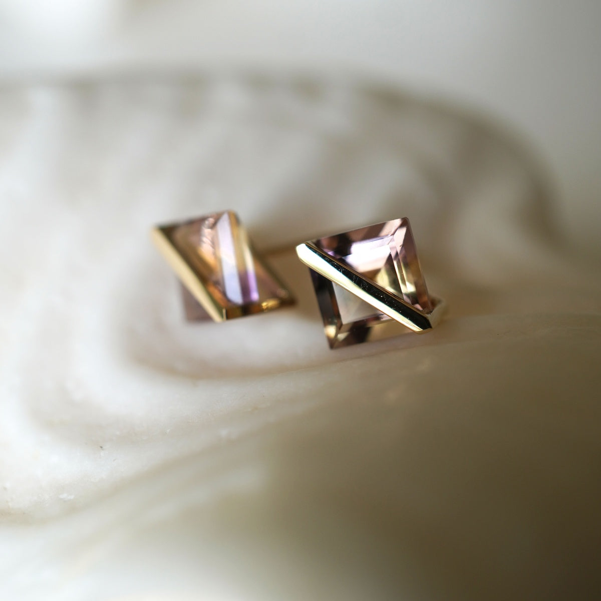 BAND EARRINGS AMETRINE #4191