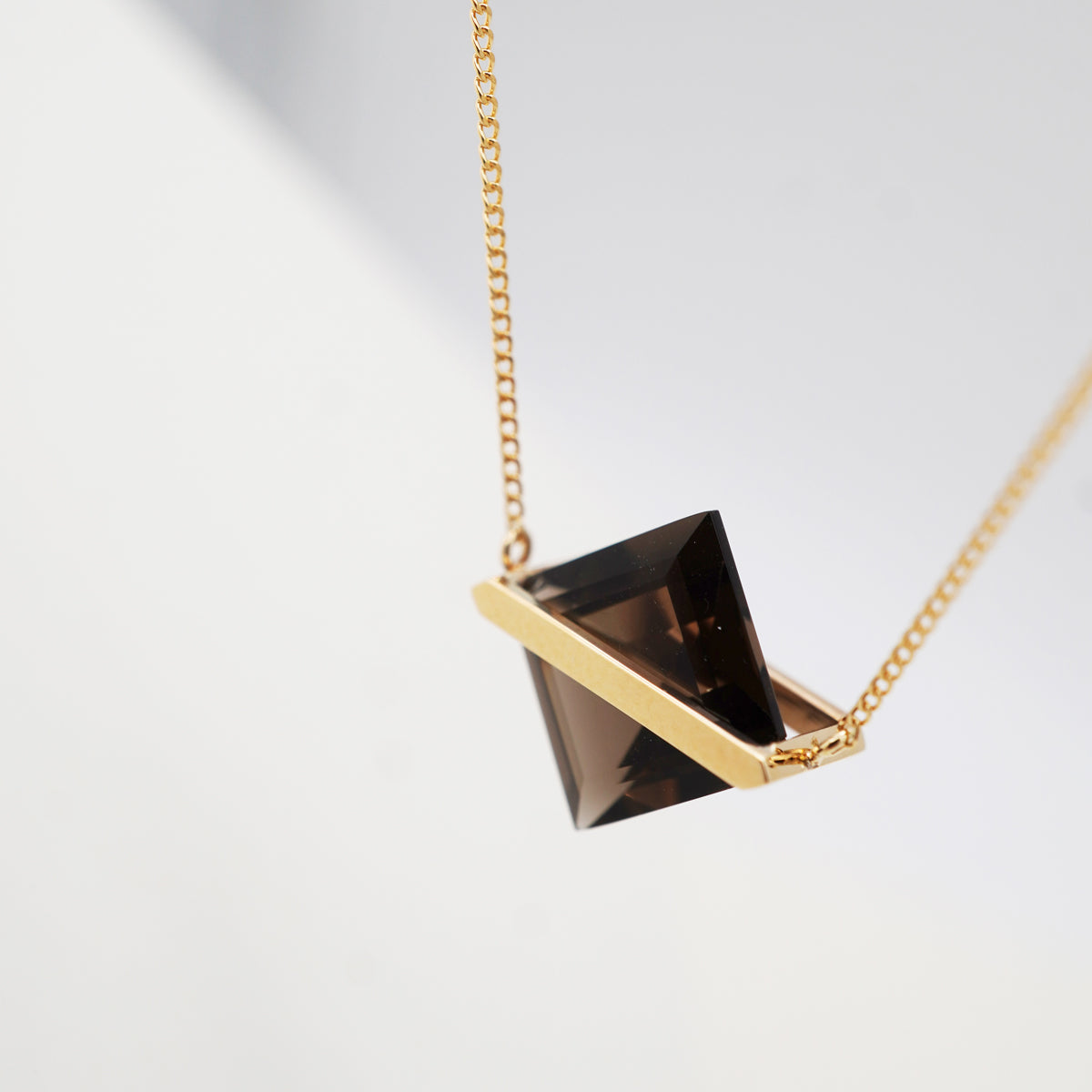 BAND NECKLACE SMOKY QUARTZ #4262