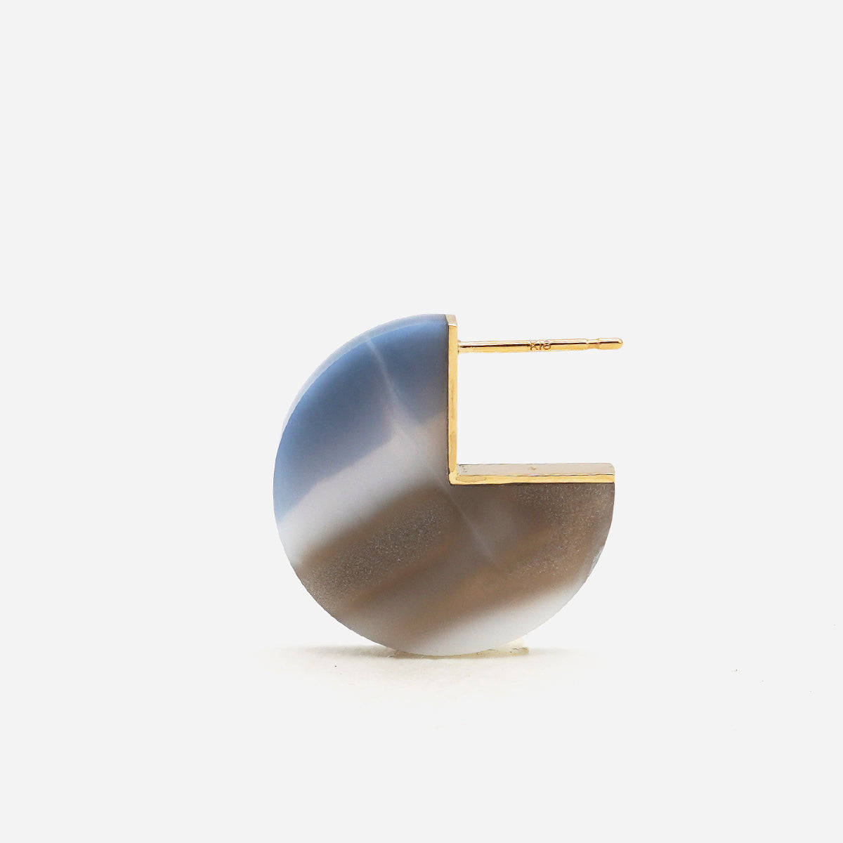 SLICE MINI EARRINGS SINGLE RUTIL QUARTZ #4038