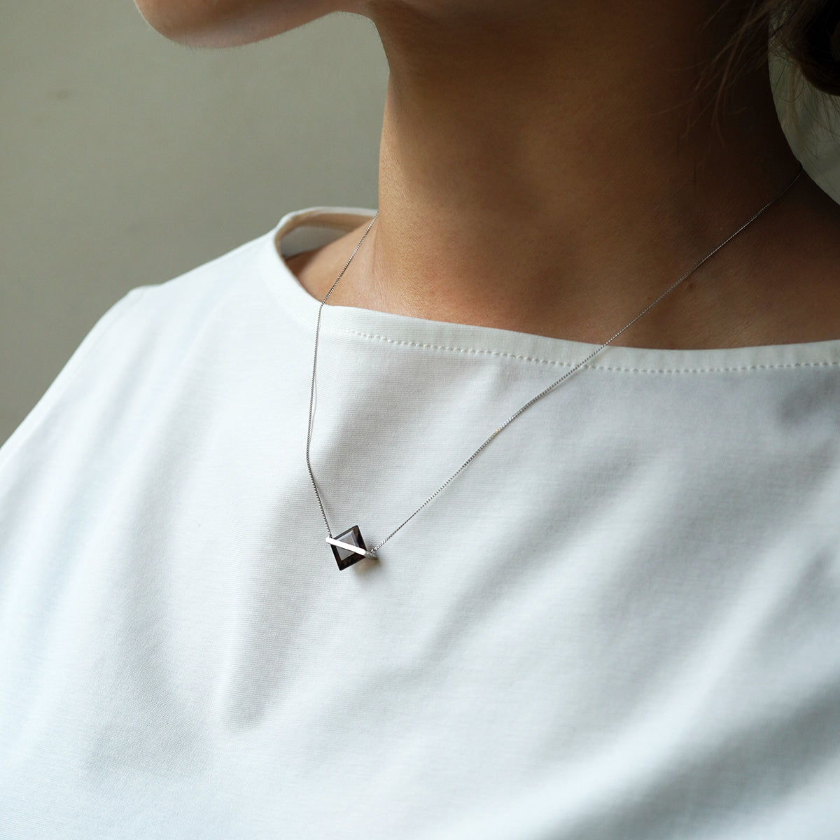 BAND NECKLACE SMOKY QUARTZ#4261