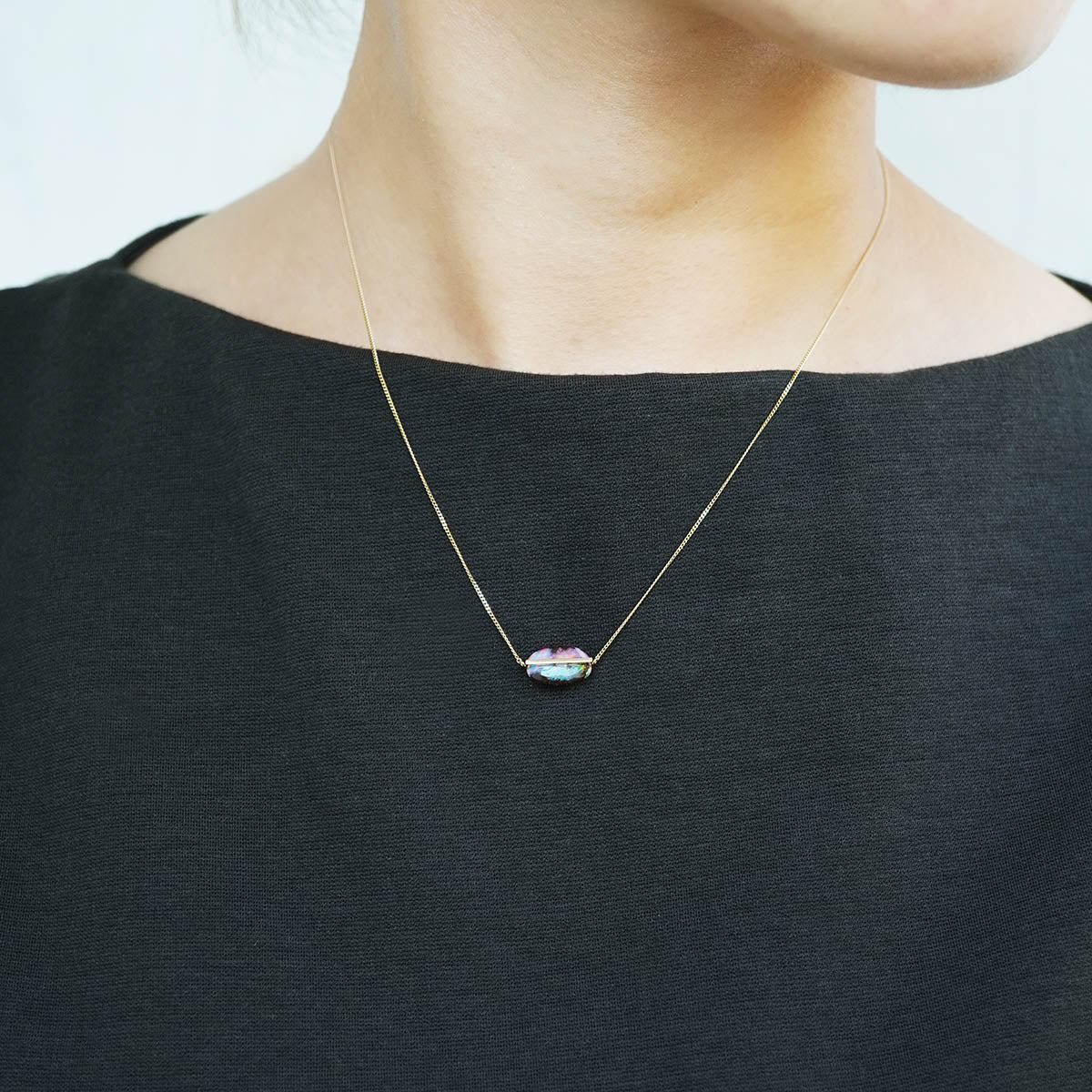 BAND NECKLACE BOULDER OPAL #4196