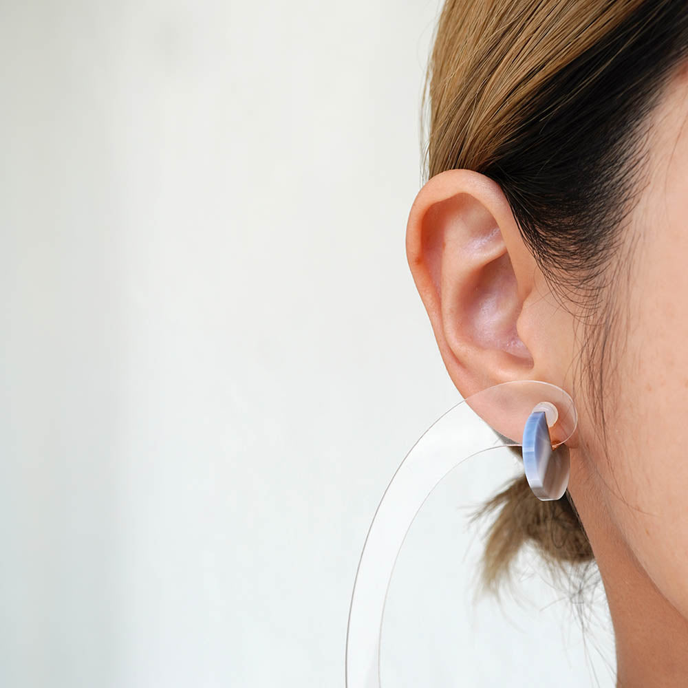 SLICE MINI EARRINGS SINGLE RUTIL QUARTZ #4038