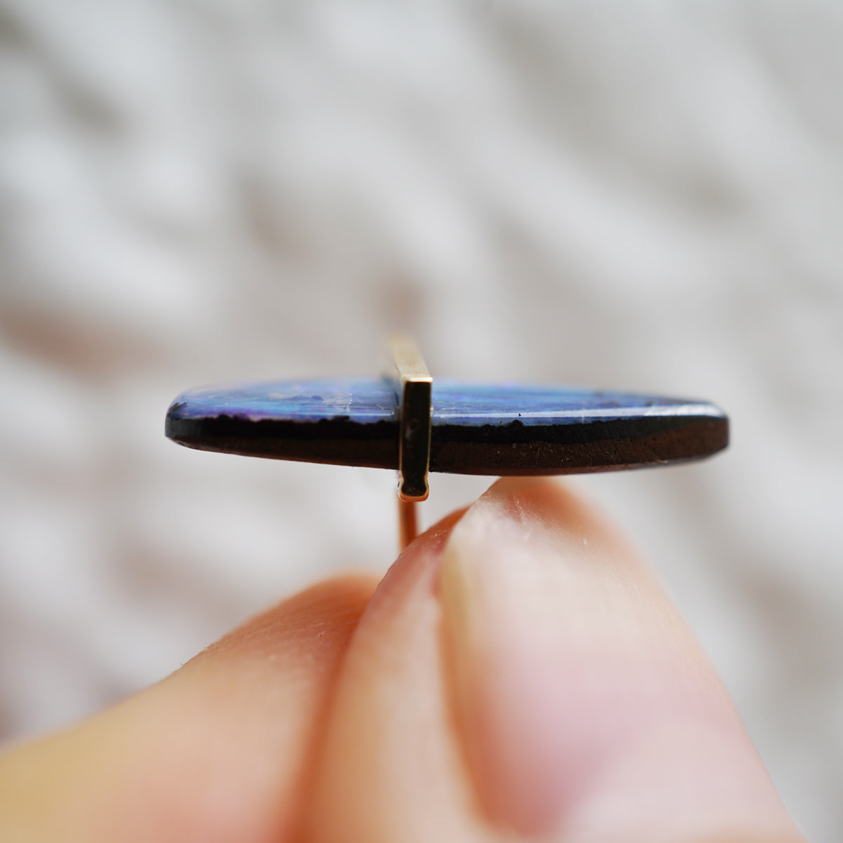 BAND EARRING BOULDER OPAL#4295