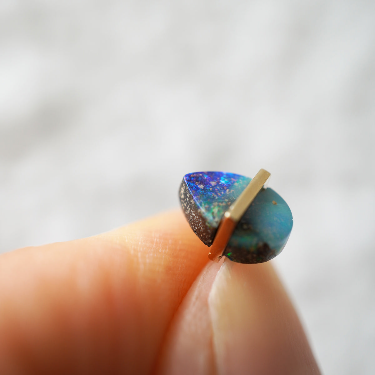 BAND EARRING BOULDER OPAL#4296