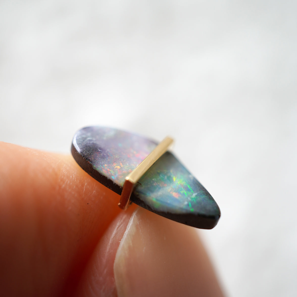 BAND EARRING BOULDER OPAL#4291