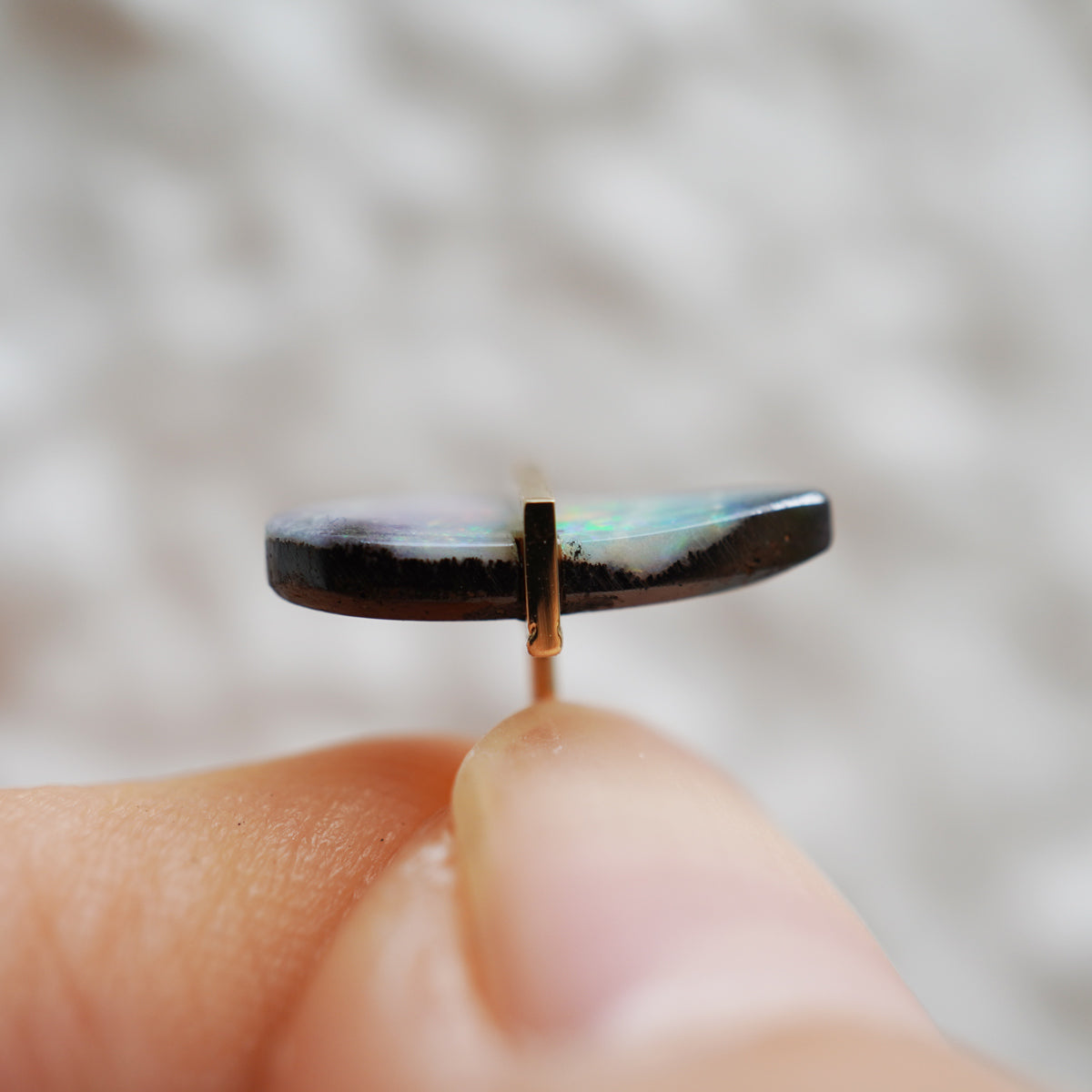 BAND EARRING BOULDER OPAL#4291