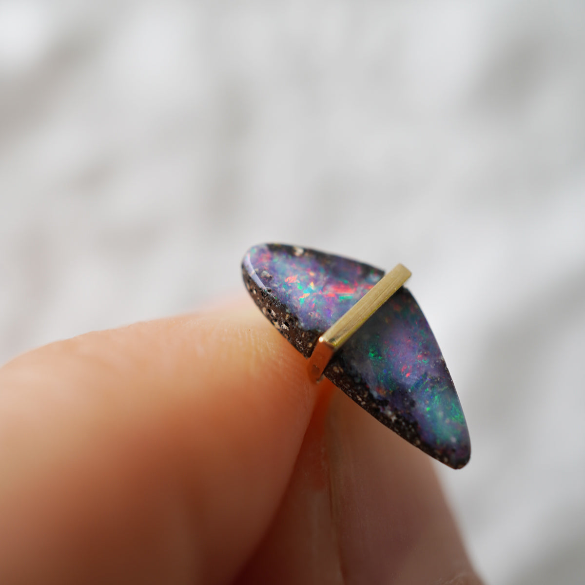 BAND EARRING BOULDER OPAL#4292