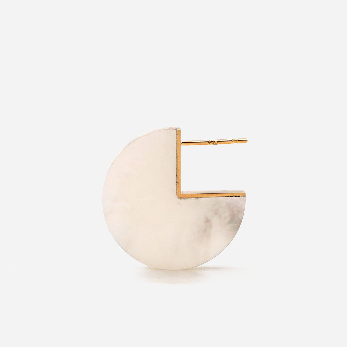 SLICE MINI EARRINGS SINGLE MOTHER-OF-PEARL #4212