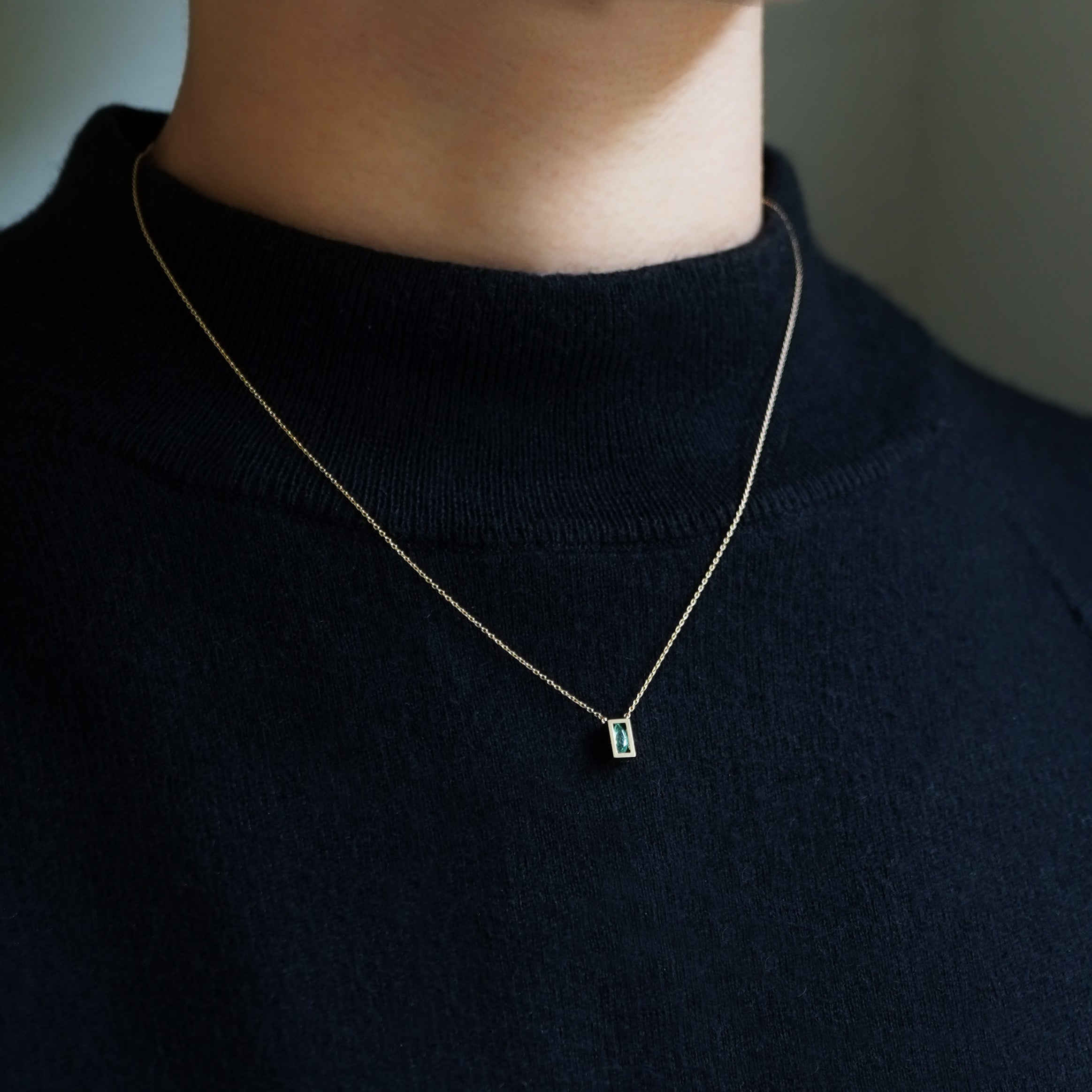 POSITION NECKLACE PARAIBA TOURMALINE0.12ct #4056