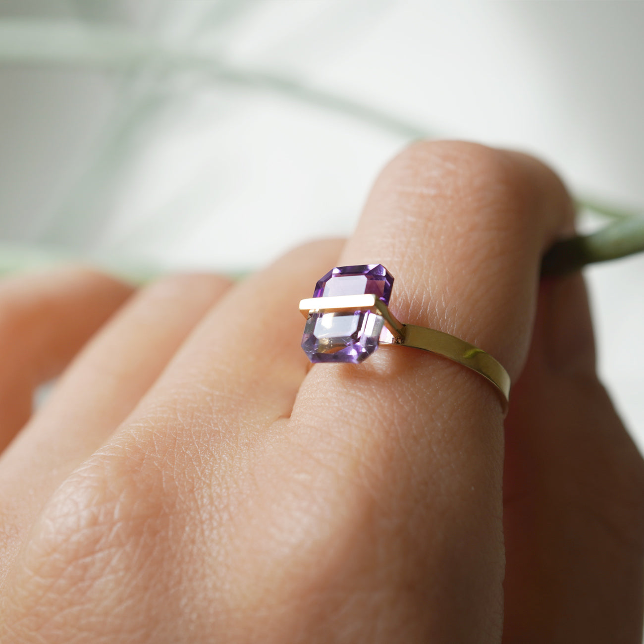 BAND RING AMETHYST  #3465