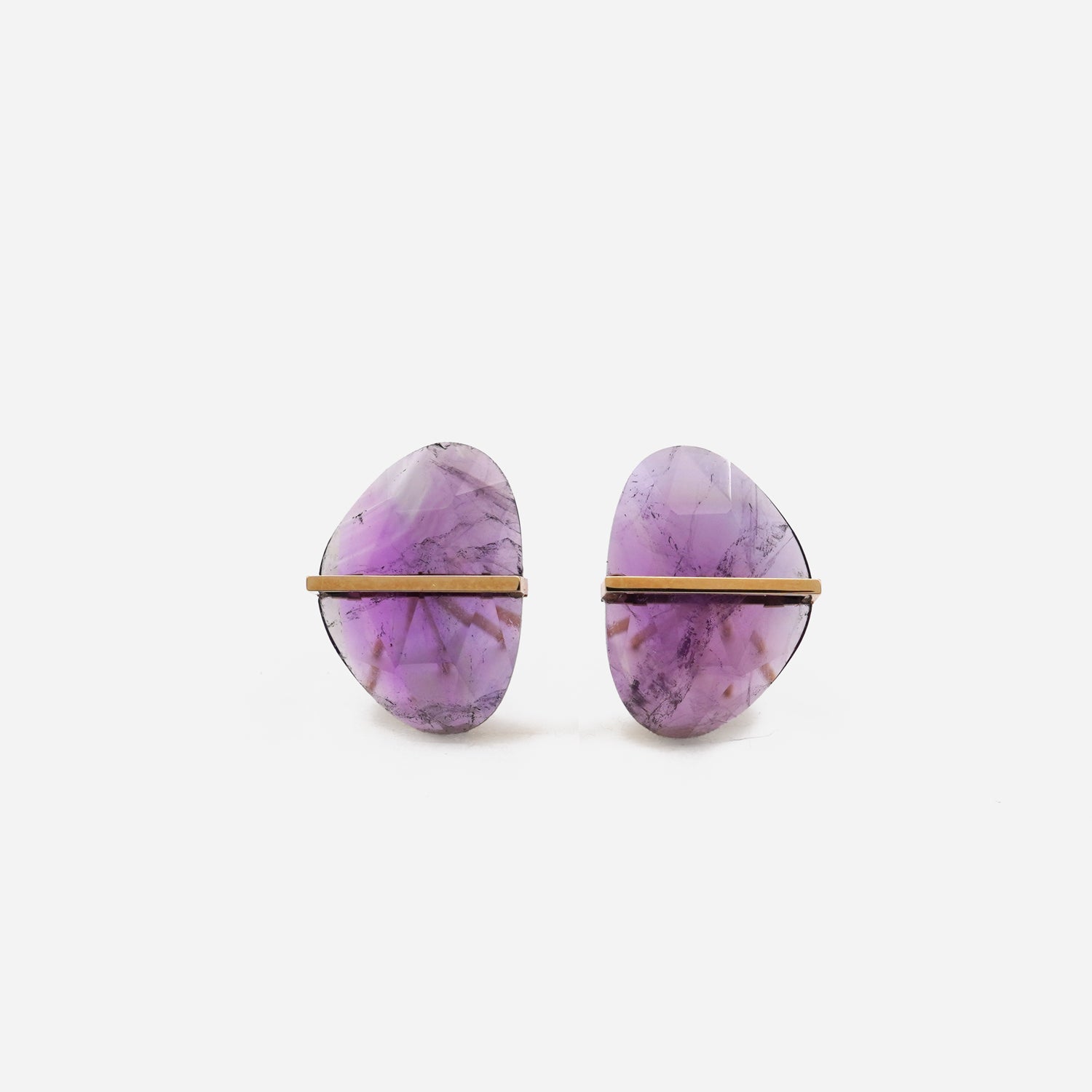 BAND EARRINGS AMETHYST #3482