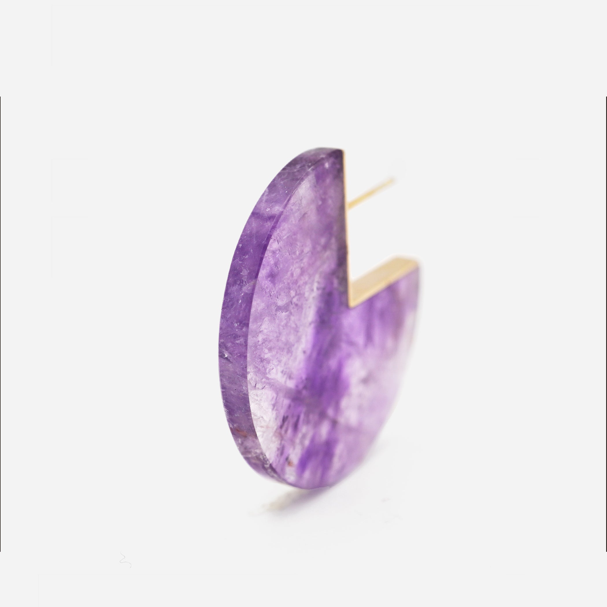 【期間限定】SLICE EARRINGS  Msize AMETHYST